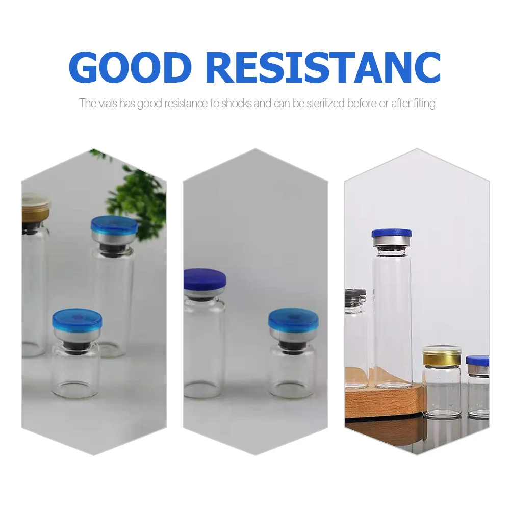 

30Pcs 10Ml Glass Vials with Caps Sterilizable Small Medicine Bottles for Liquid Medicine Dispenser Essential Oil Storage