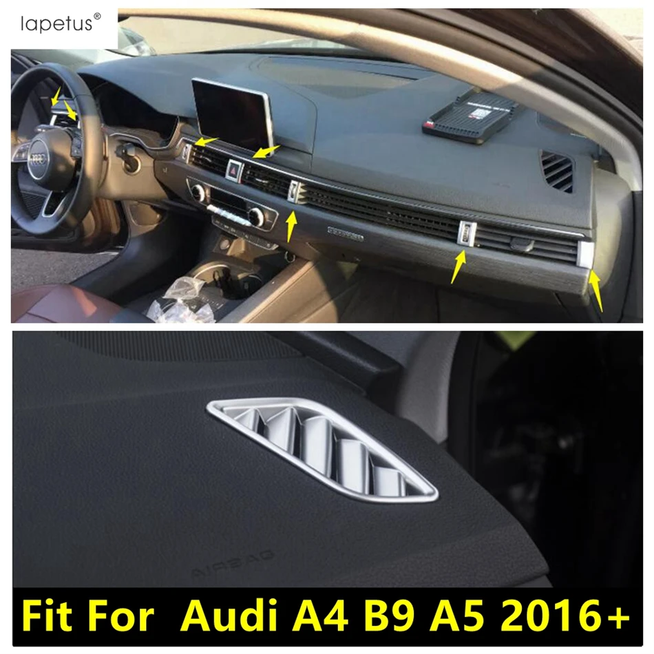 

Car Dashboard Central AC Air Conditioning Vent Outlet Frame Decoration Cover Trim Accessories For Audi A4 B9 / A5 2016 - 2023