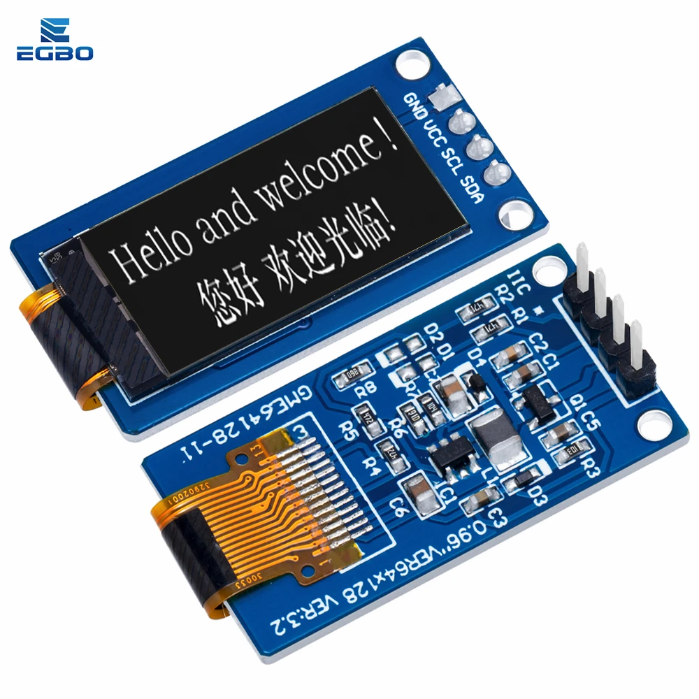 1~10PCS EGBO 0.96 inch OLED display 64×128 LCD module SSD1107 LCD 0.96 