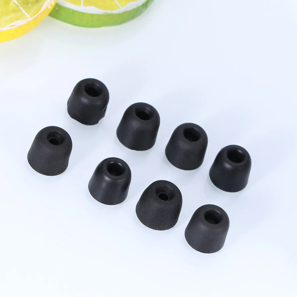 

8Pcs Memory Cotton Earplugs Premium Replacement Tips for in Ear Headphones Noise Reducing Secure Fit Comfortable Workout Use