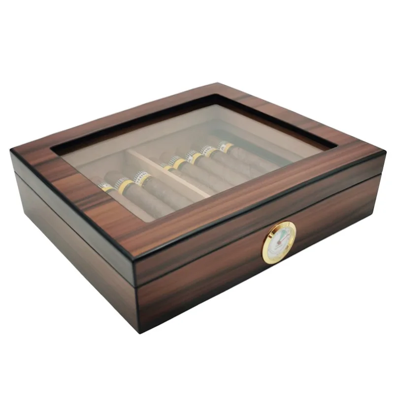 cedar Wood Cigar Travel Humidor Box Portable Cigar Case W/ Humidifier Hygrometer Cigar Humidor Sigaren Box seal storage