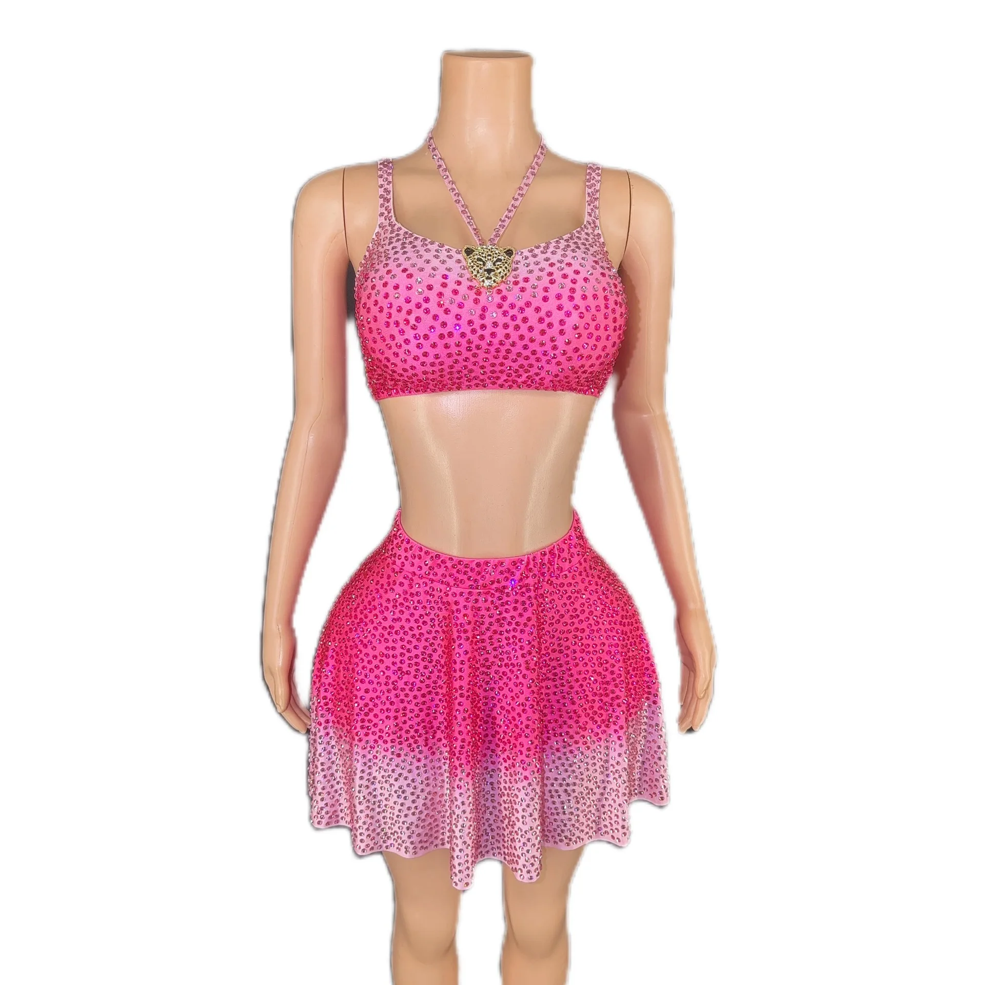 

2025 Women'S Sets Dress Elegant With Straps Pink Color Women'S Two-Piece Suits Sexy Sets for Women Dresses