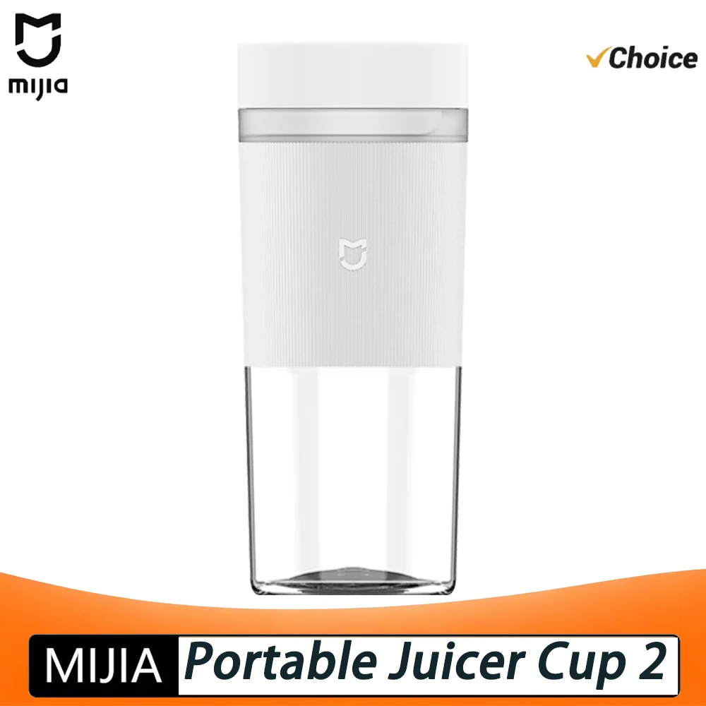 NEW MIJIA Portable Juicer 2 Electric Mini Blender Fruit Vegetables Quick Crushed Ice Juicing Kitchen Food Processor 300ml