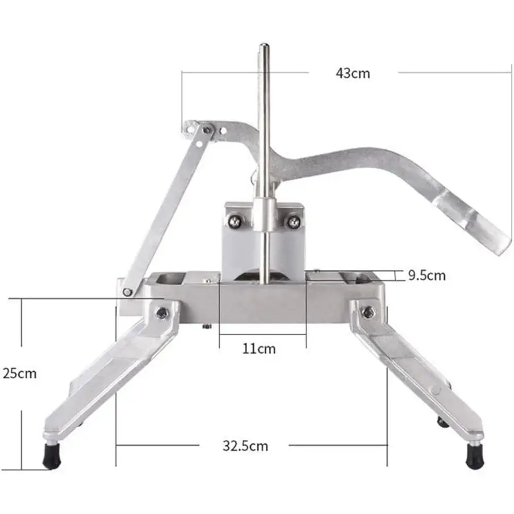 Stainless Steel Commercial Potato Slicer, Multi-Purpose Vegetable Chopper for Kitchen and Restaurant Use