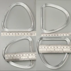 1pc Transparent D-shaped Bag Handles Plastic Replacement DIY Handbag Purse Making Shopping Tote Bag Parts Accessories