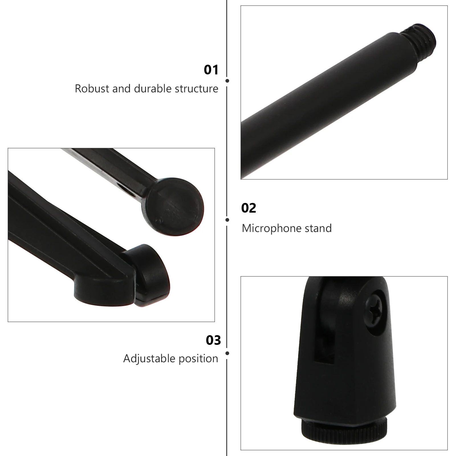 

Detachable Desktop Microphone Stand for Conference Streaming Recording Stable Table Mount with Adjustable Angle Mic Support