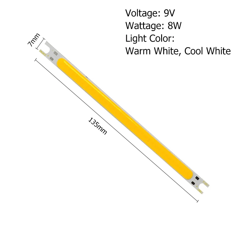 2X LED COB Light Chip 50W 3V 94*47mm 8W 9V 135*7mm 6500K COB LED Light Beads LED Light Source Chip Cool Warm White for DIY Lamp