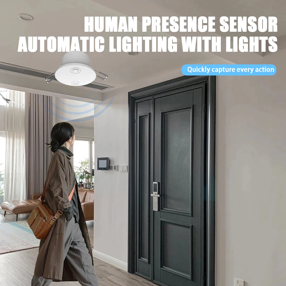 EWelink Zigbee Smart Human Presence Detector Sensor Millimeter Wave Radar Real-time Motion Sensor Security Protection Smart Home