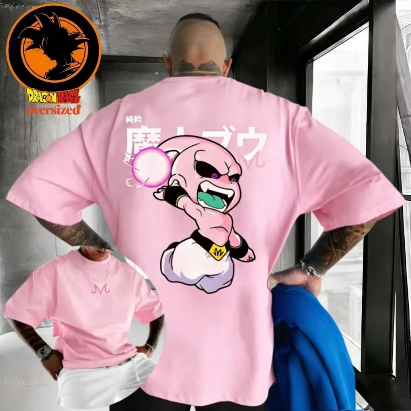 

2026 Summer Dragon Ball Compilations Retro High-quality Cotton Men's T-shirts Majin Buu Unisex Children's Casual Short Sleeves