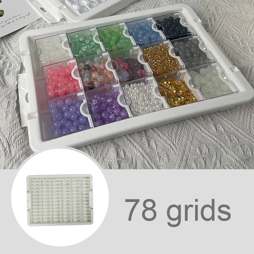78/50/42/39/34 Grids Diamond Art Bead Storage Organizer Box Plastic Mini Bead Storage Container for Diamond Painting Accessories