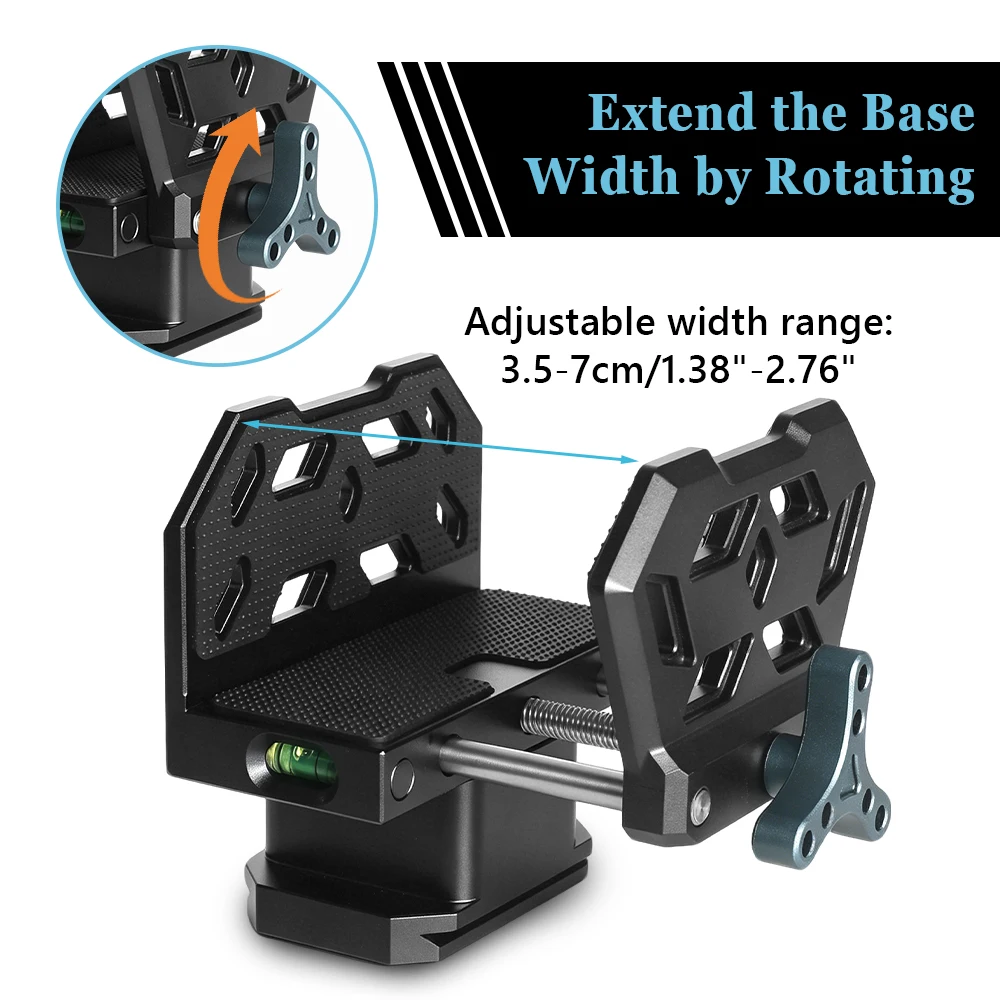 Rifle Saddle Clip Adapter with Arca Quick Release Board and Spirit Level Shooting Tripod Stand Clamp Outdoor Hunting Shooting