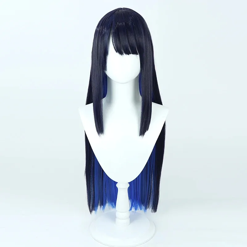AAA 2025 Archive Jomae Saori Cosplay Halo Wig Synthetic Heat Resistant Dark Blue Long Straight Hair Halloween Roleplay Acce