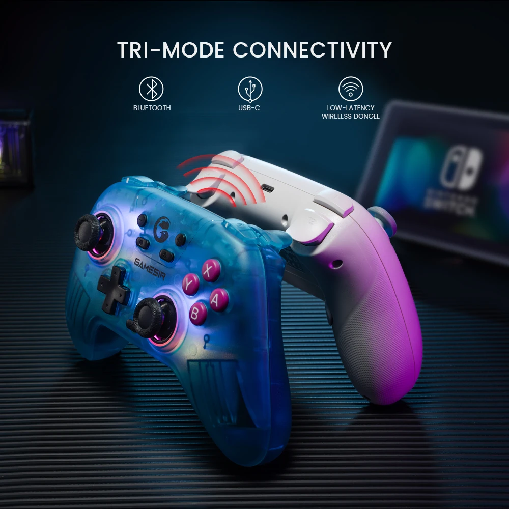وحدة تحكم GameSir Nova Bluetooth Switch لوحة ألعاب لاسلكية مع تأثير القاعة للهاتف المحمول Nintendo Switch 2 iPhone Android