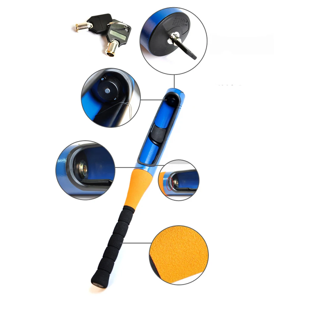 

Universal Steering Wheel Lock Anti-Theft Security Device Car Suv Theft Protection Key Lock System Easy Install Random Color