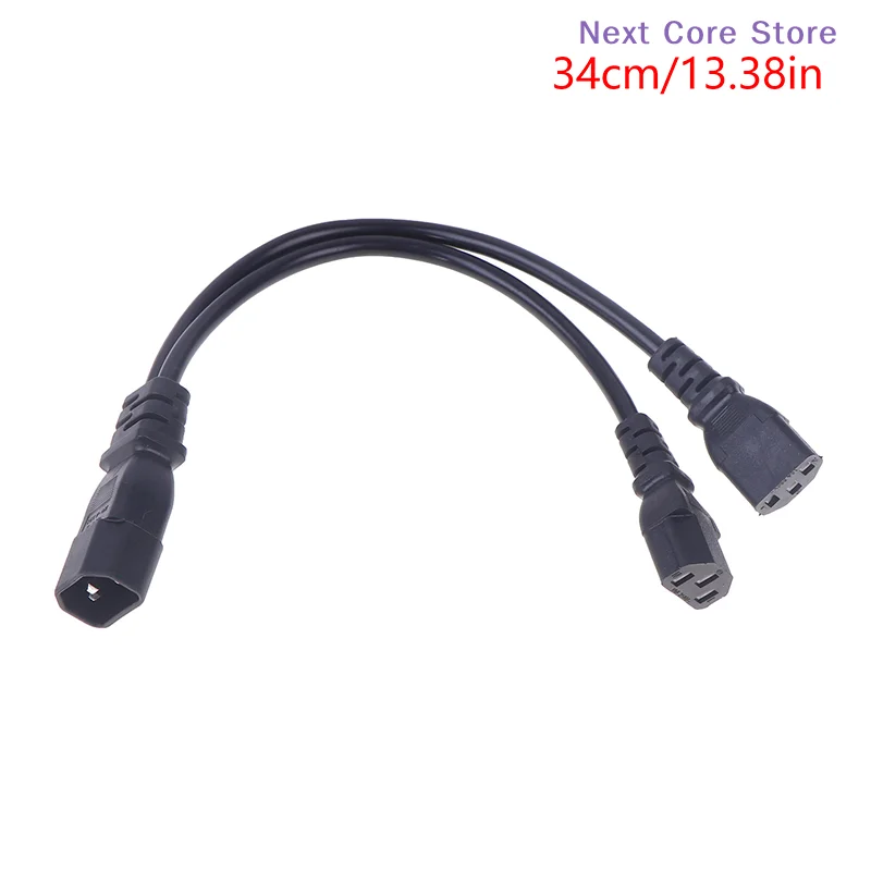 250V/10A Y Type Splitter Power Cord IEC C14 Male Plug To 2XC13 C5 C7 C11 Female C14 To 2ways C13 Power Adapter Cable