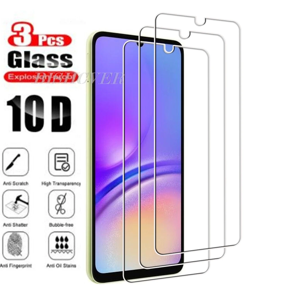 3pcs Tempered Glass For Samsung Galaxy A05s A05 SM-A057F SM-A057F/DS SM-A055F Screen Protector Tempered Glass Film