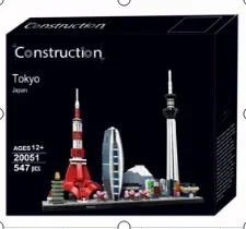 New York Tokyo Architecture Skyline Building Blocks Tower Edifice Bricks Town Street 21051 21028 Toys For Children Gifts