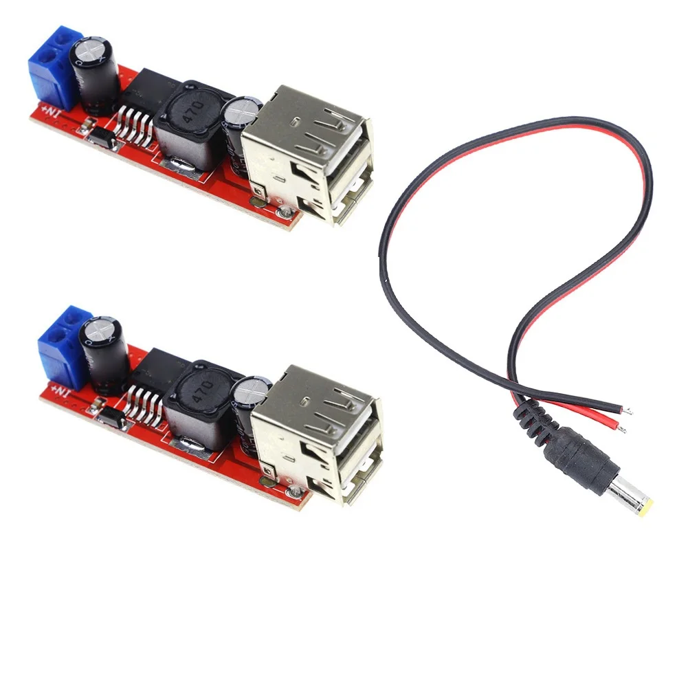 DC DC Converter 6V-40V To 5V 3A Dual USB Output For 9V 12V 24V 36V Car Battery Solar Panel Phone DIY Kit