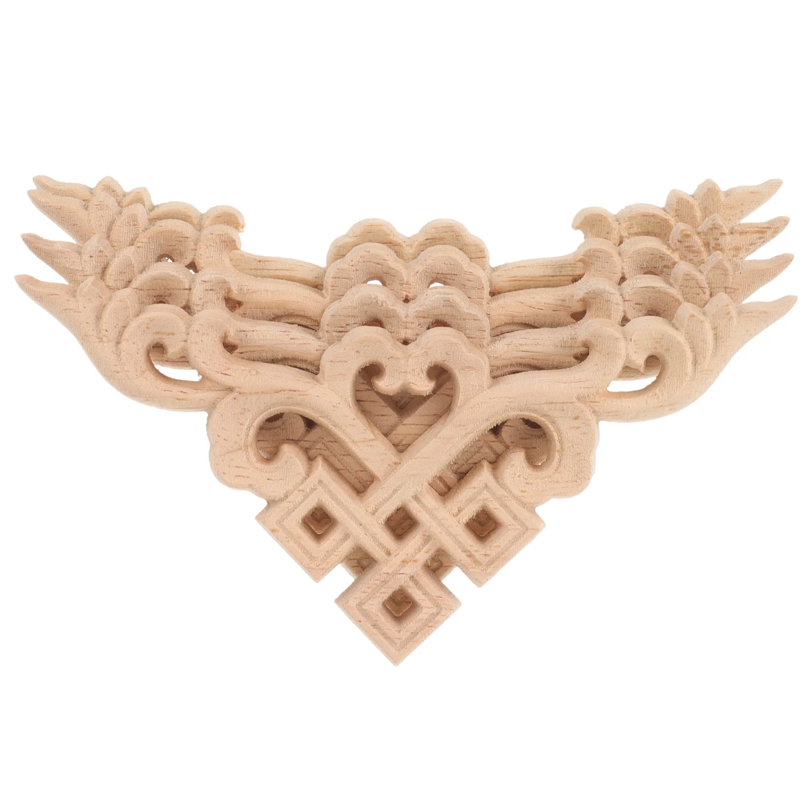 

4pcs Wooden Onlay Applique For Furniture, Decorative Wood Carving Trim, Cabinet Corner Appliques, Diy Home Decor, Party