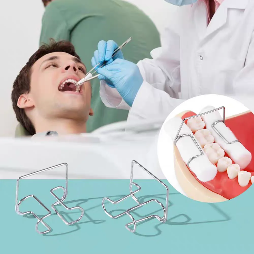 PIORPOY 4pcsDental Cotton Roll Holder Clip Orthodontic Stainless Steel Tool Clinic Ortho Lab Supplies Cotton Holder Autoclavable