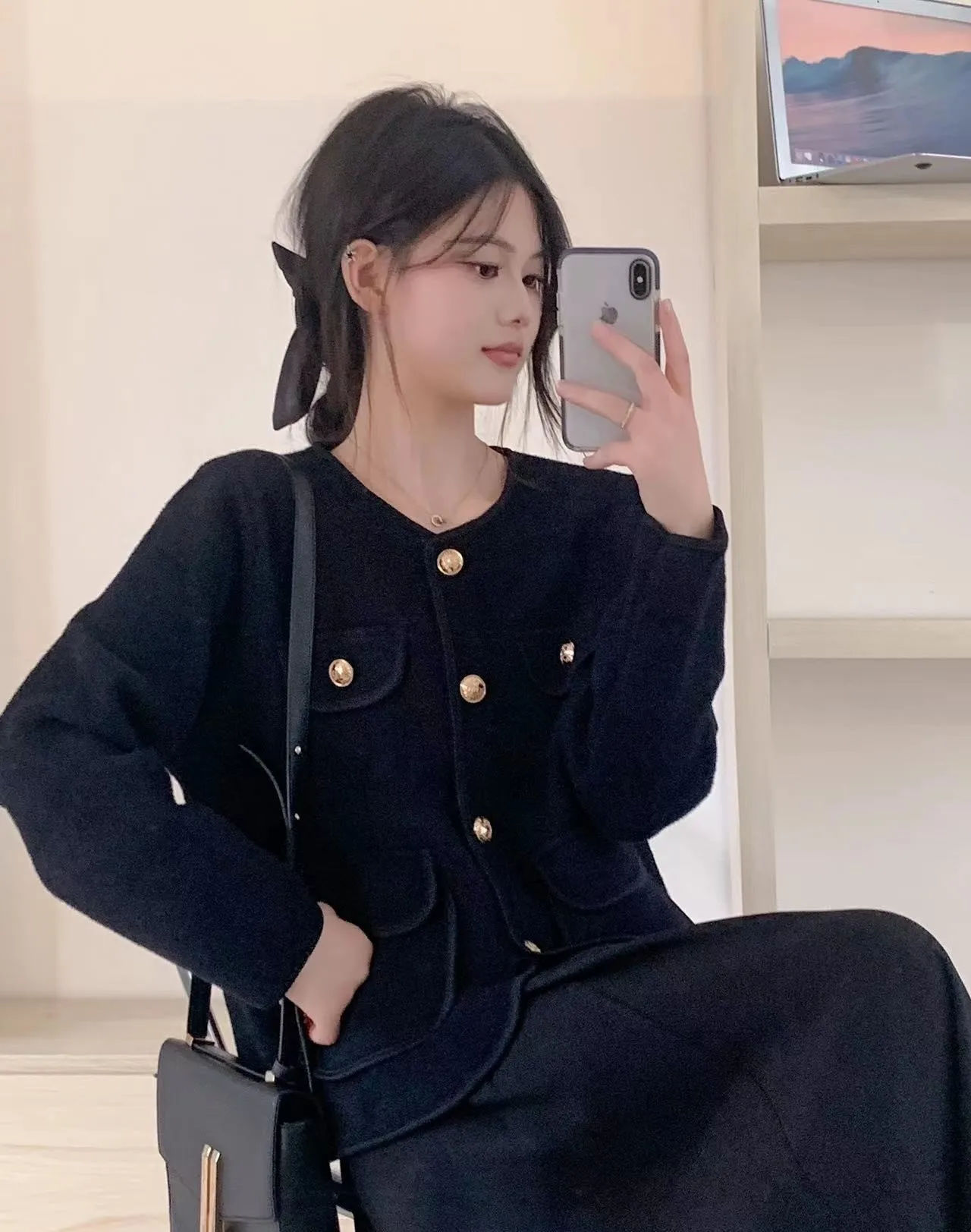 

Tweed Jacket Overcoat Oversize Womens Summer Vintage Crop Breasted Embellished Lace Lace-Up Pleats Elastic Adjustable Minimalist