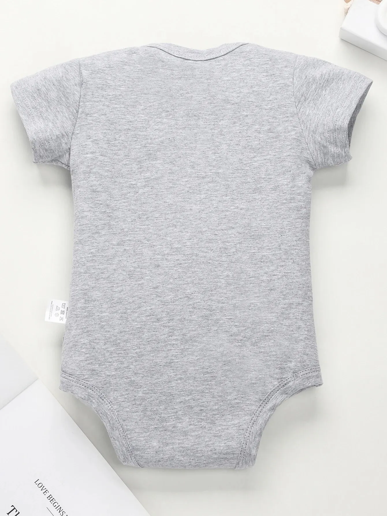 50% DADDY 50% MOMMY 100% PERFECT Letter Print Baby Romper