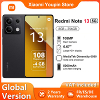 Global Version Xiaomi Redmi Note 13 5G 8GB 256GB Smartphone  Dimensity 6080 120Hz AMOLED DotDisplay 108MP Camera 33W NFC