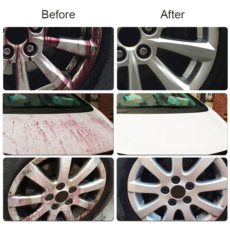 Paint & Wheel Iron Particles Powder Cleaning Protect Brake Discs From Dust Rim Rust Cleaner Chemical HGKJ S18