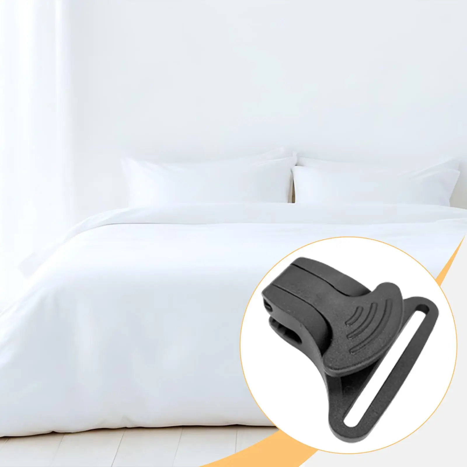 

50Pcs Goggles Swivels Clips Side Rotating Clamps Adapters Bed Sheet Grippers Black Sturdy Clothing Accessory Goggles Buckles