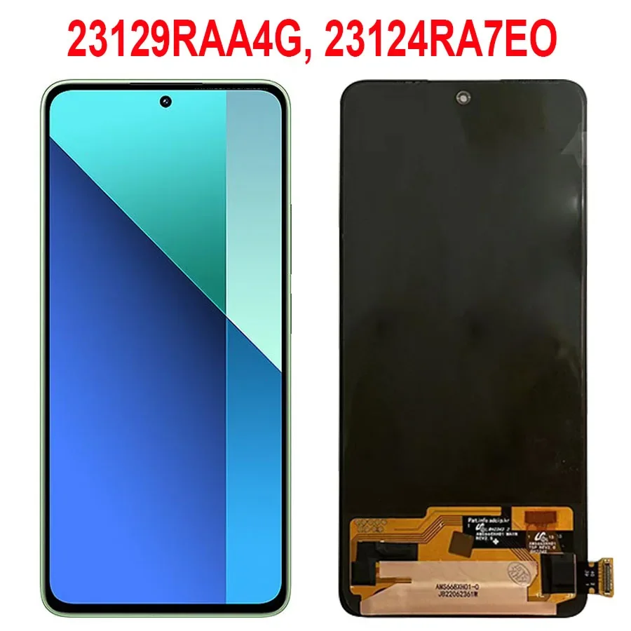 Écran tactile LCD avec cadre pour Xiaomi Redmi Note 13, remplacement d'écran, Hébergements eur, 6.67 pouces, 4G, 23129RAA4G, 23124RA7E