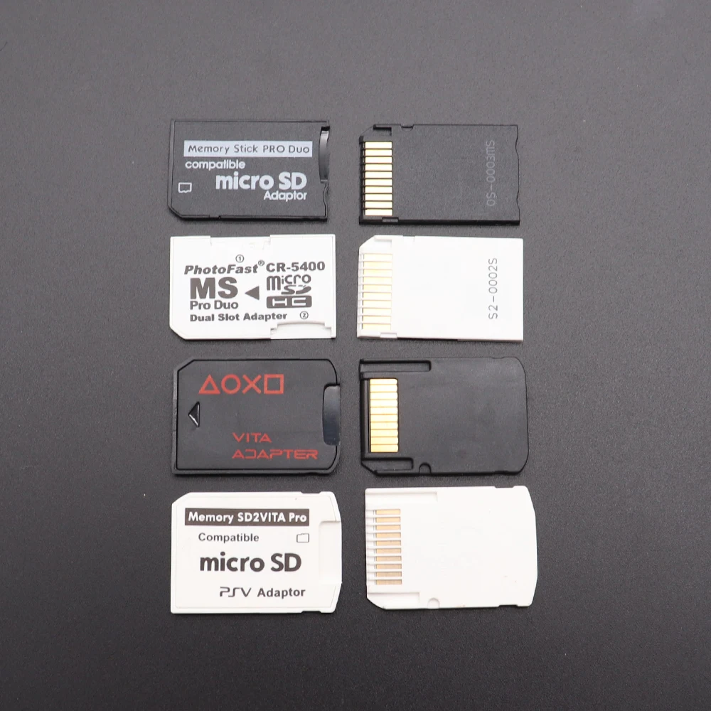 1PCS Memory Card Adapter Micro SD TF Flash Card to Memory Stick MS Pro Duo For PSP PSV Card Single / Dual 2 Slot Adapter