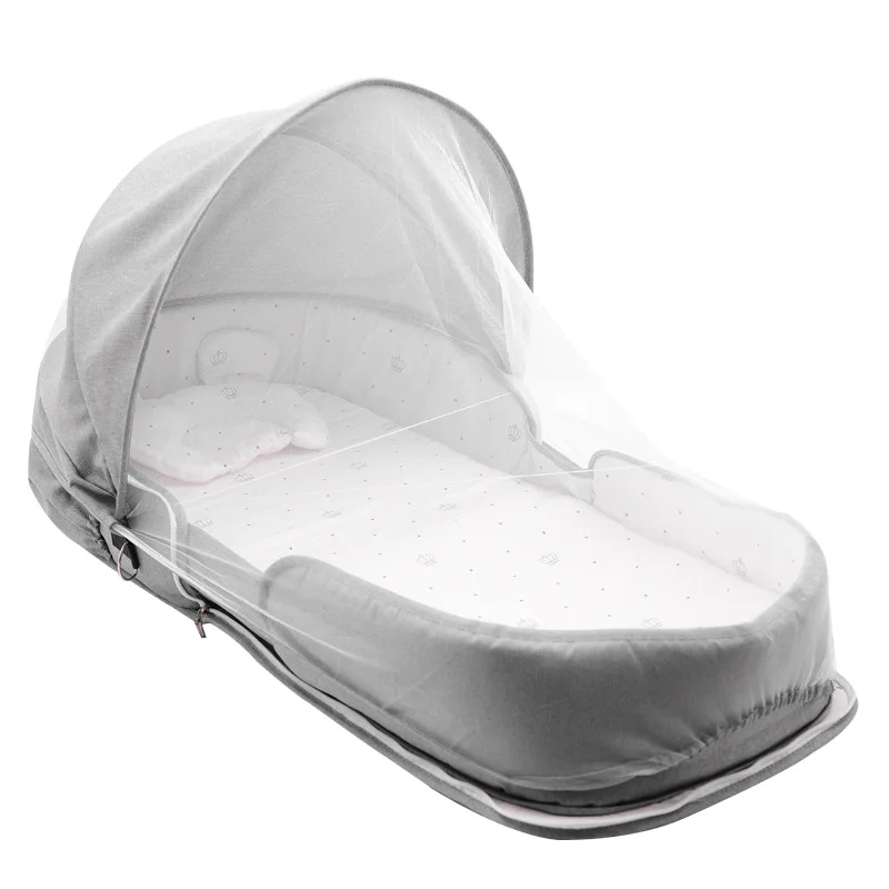 Portable Baby Crib Movable Multifunctional Foldable Newborn Infants Bed For Travel With Mosquito Net Maternity Diaper Bag