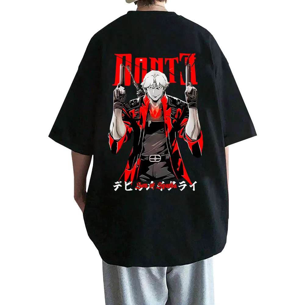 Game Devil May Cry Dante Vintage Acid T-shirt Men Women Gothic Retro Oversized Streetwear Male High Quality Soft Cotton T Shirts
