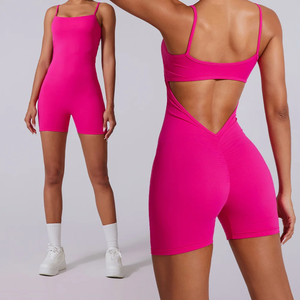 جديد اليوغا بذلة رياضية عارية الذراعين قطعة واحدة دعوى سحابة الارتفاع المرأة مثير الظهر الصالة الرياضية اللياقة البدنية ارتداءها تجريب البدلة ملابس رياضية عامة