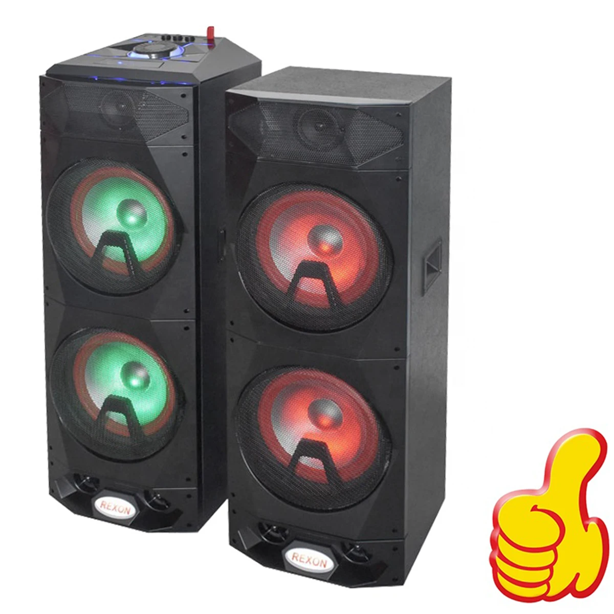 Super Bass Stereo Double 10 Inch Home Theater System Karaoke Speaker With Wireless Microphone