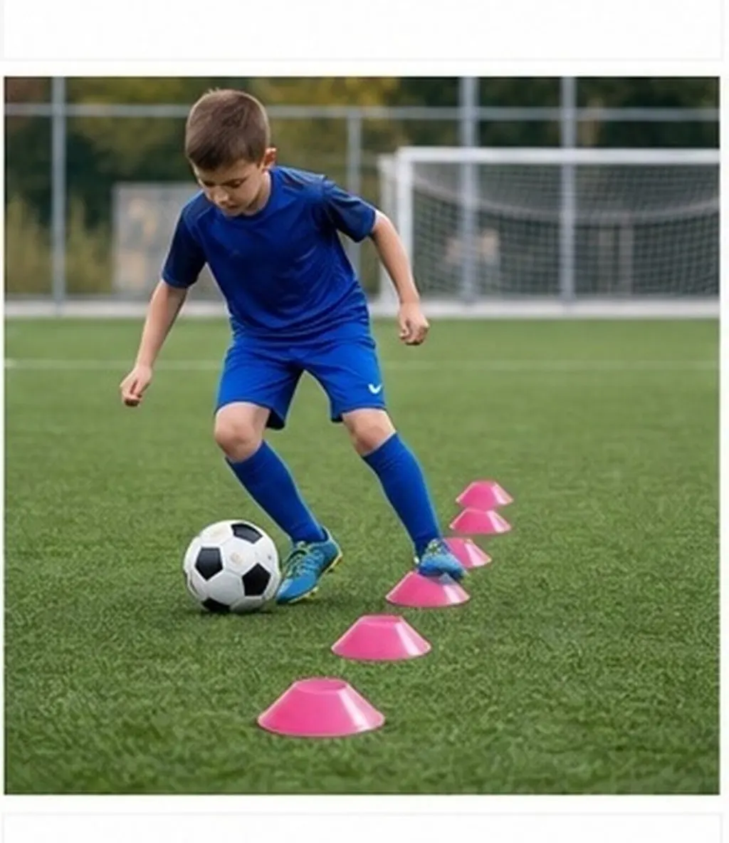 20Pcs Stackable Mini Soccer Cones 12.5cm Vibrant Plastic Training Discs for Football Agility Drills Basketball Skating Outdoor