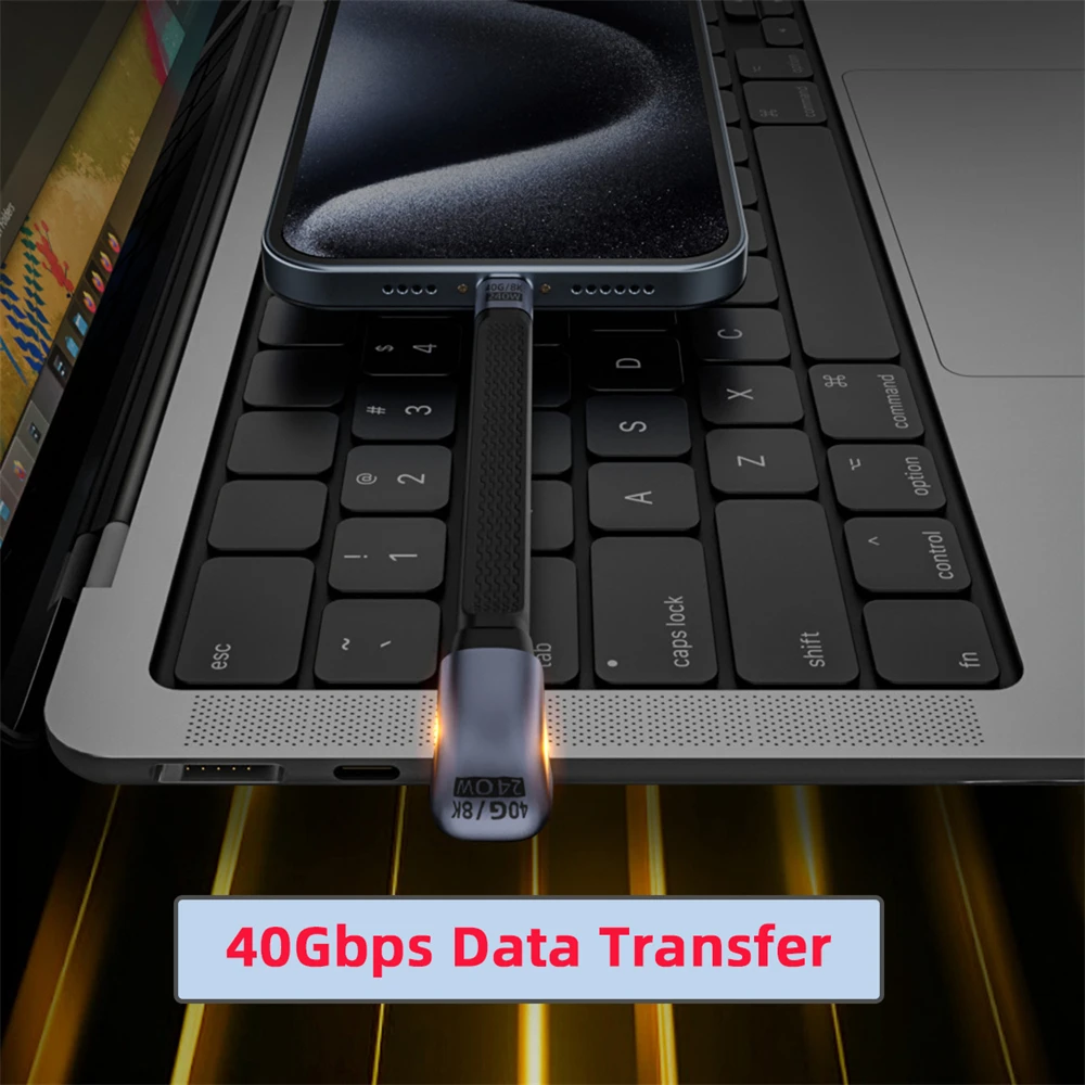 สายเคเบิล USB4 40Gbps 100W 8K ข้อมูล FPC บางแบน240W Type-C USB-C ตัวผู้ไปยังตัวผู้240W Type-C USB-C ตัวผู้กับตัวผู้สำหรับแล็ปท็อปขนาด13ซม.