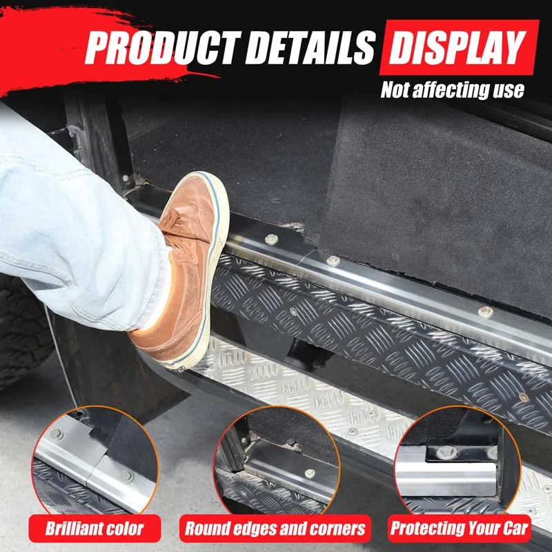 

For Land Rover Defender 2004-2019 stainless steel silver inner sill strip edge protection plate welcome pedal auto parts