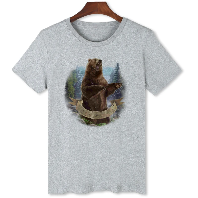 Fierce Brown Bear Tshirt Original Brand Summer tops Casual Clothing Oversized T-shirt For Men B149