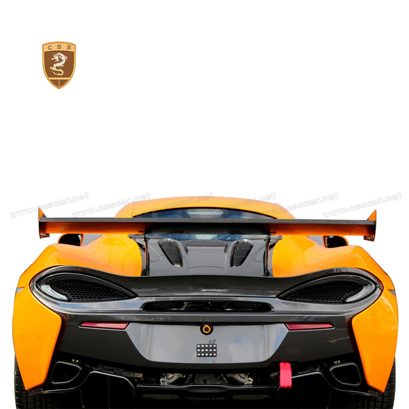

GT4 Style Dry Carbon Fiber Rear Truck Wing Spolier Lip For Mclaren 540C/570S Tail Spoiler Lip Splitter Diffuser Bodykits