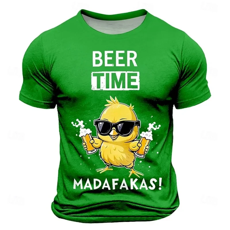 

Новая летняя мужская забавная футболка с цветным узором и принтом, повседневная футболка с круглым вырезом и короткими рукавами, дышащий быстросохнущий спортивный топ