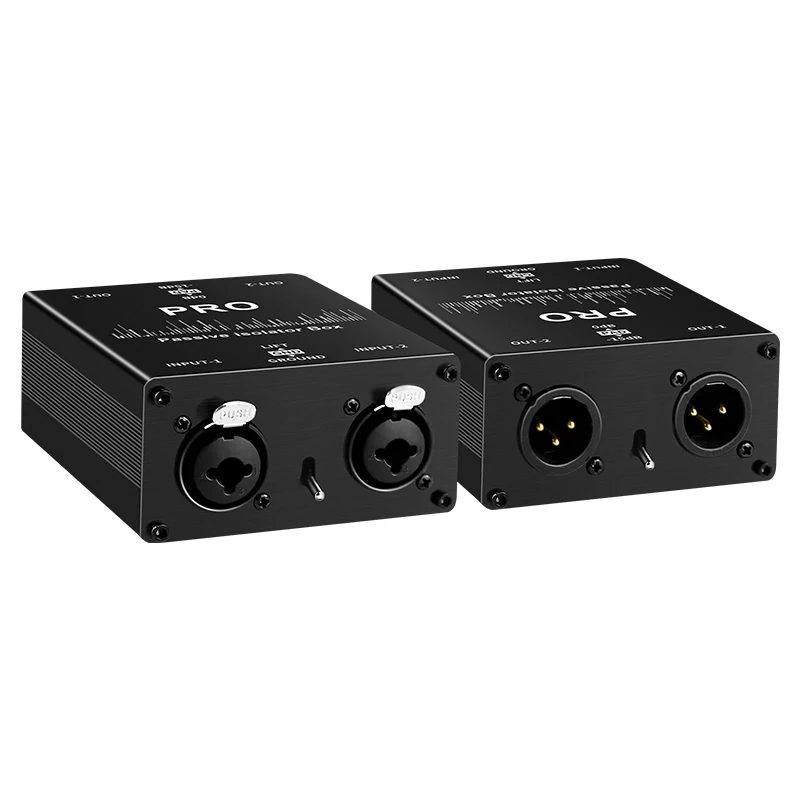 2-Channel XLR Audio Isolator Noise Reduction Filter Eliminates Current Noise 6.5 XLR Mixer Audio Isolators Dual-Channel 6.5 XLR