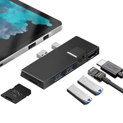 Suitable for Microsoft Docking Station Compatible with Surface Pro 4/5/6 USB 3.0 Hub SD/TF HDMI 4K RJ45