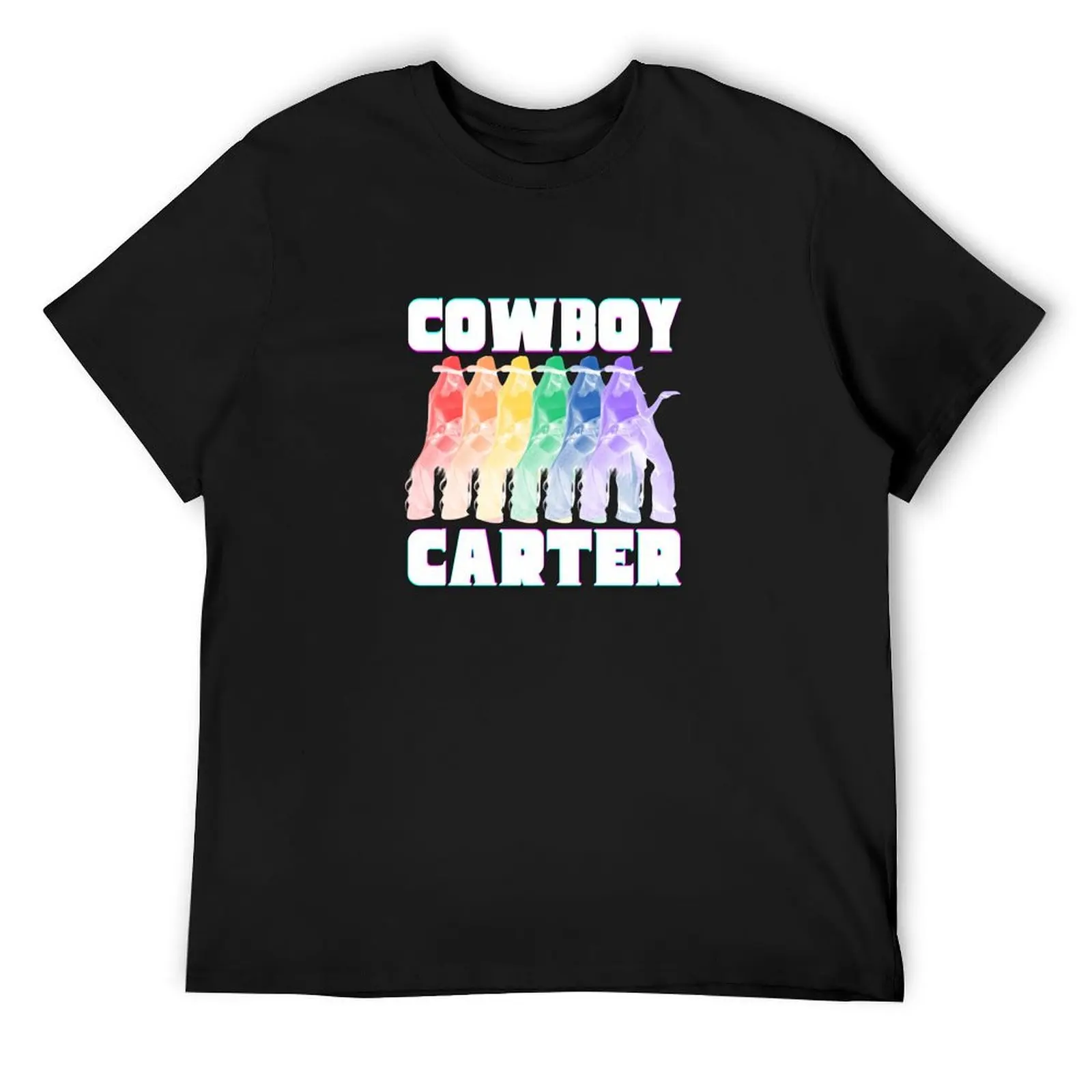 

Cowboy Carter Rainbow Glitch T-Shirt custom shirt korean fashion customs custom t shirt plain black t shirts men