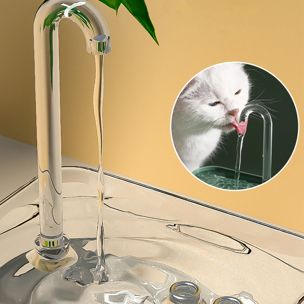 Cat Water Dispenser Fountain Auto Filter Transparent PET USB Prevents Dry Burning Electric Mute Recirculate Filtering Drinker