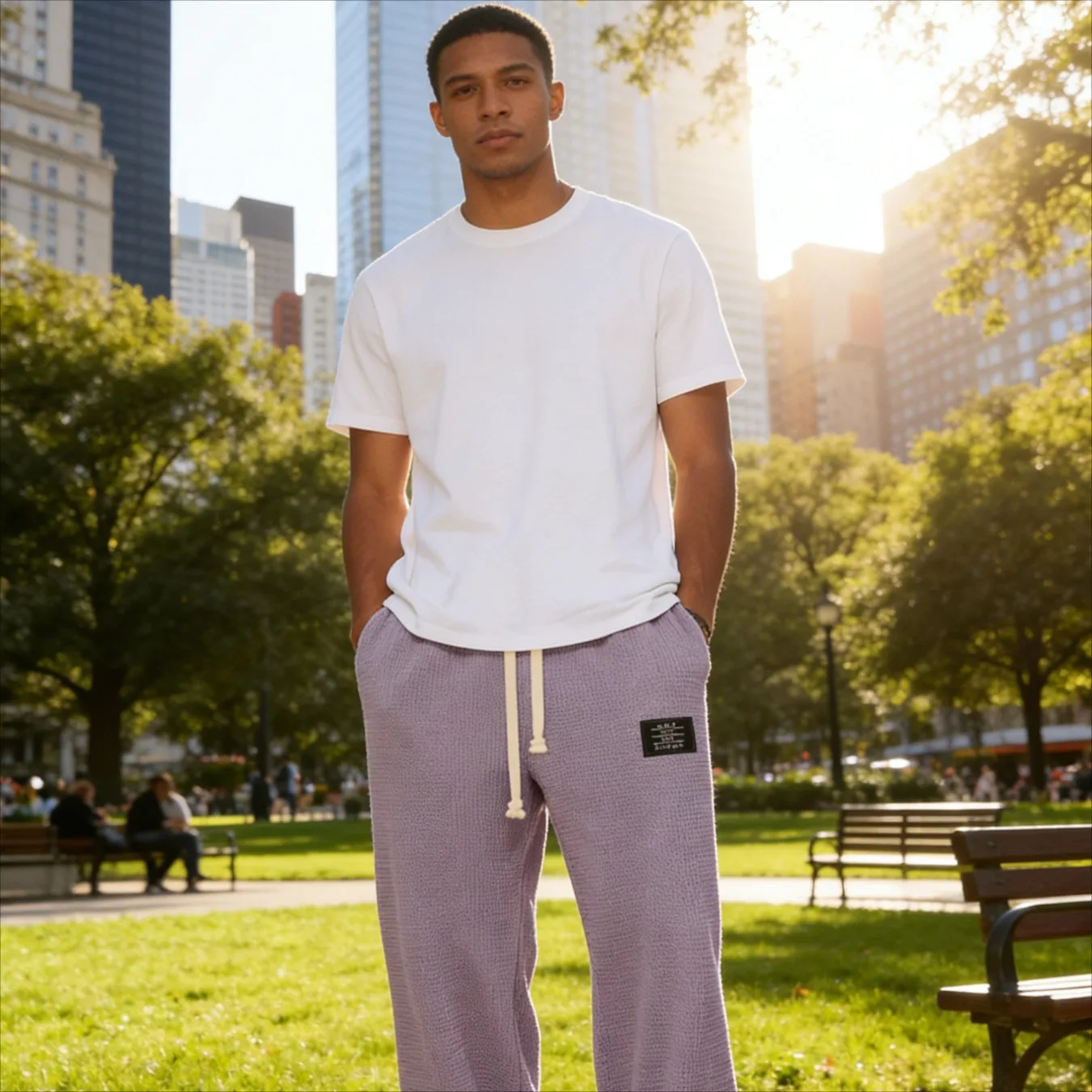 

Мужские плотные брюки карго прямого кроя, повседневные, модные, универсальные, с эластичным поясом, в уличном стиле