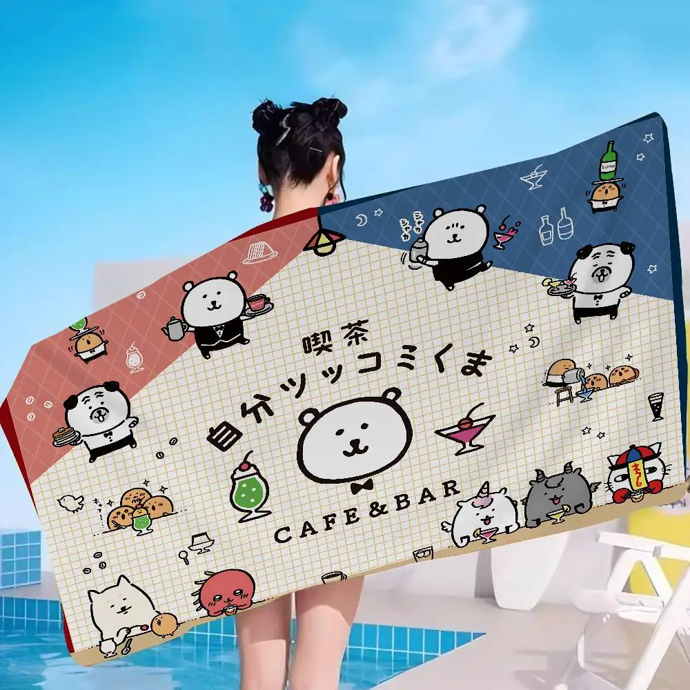 Cute J-Joke Bear Microfiber Printed Beach Towel Mountain Climbing Yoga Beach Swimming Running Absorbent Soft Towel