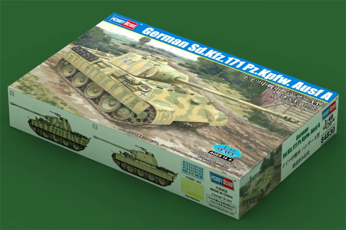 HobbyBoss 84830 1/48 Scale German Sd.Kfz.171 Pz.Kpfw.Ausf A Military Plastic Tank Assembly Model Kits