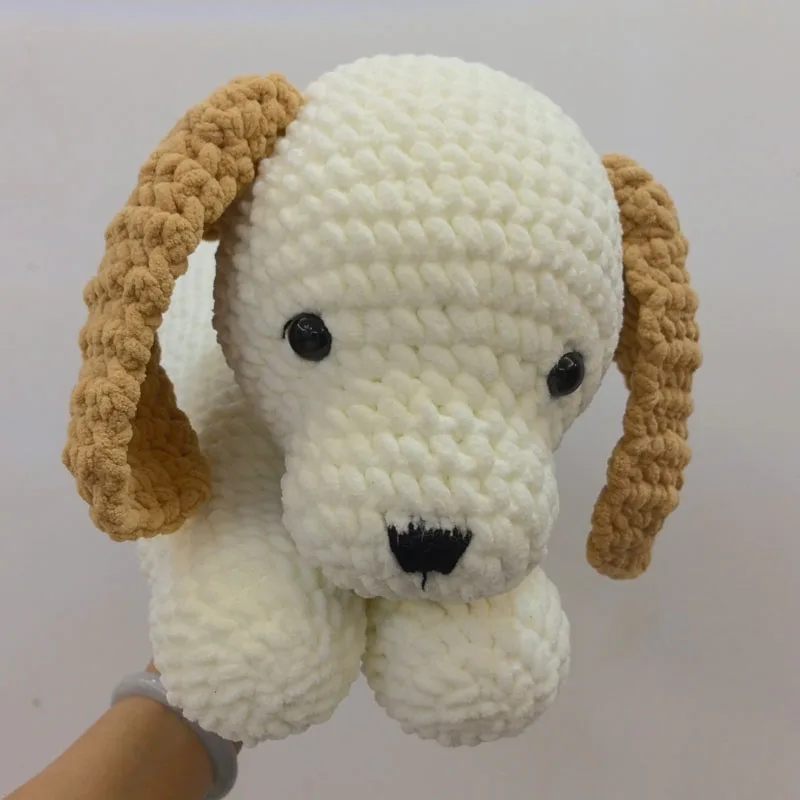 Handmade Bailey Dog Crochet Wool Doll Knitted Dog Knitted Bunny Doll Soothing Baby Sleeping PillowToys For Kids Birthday