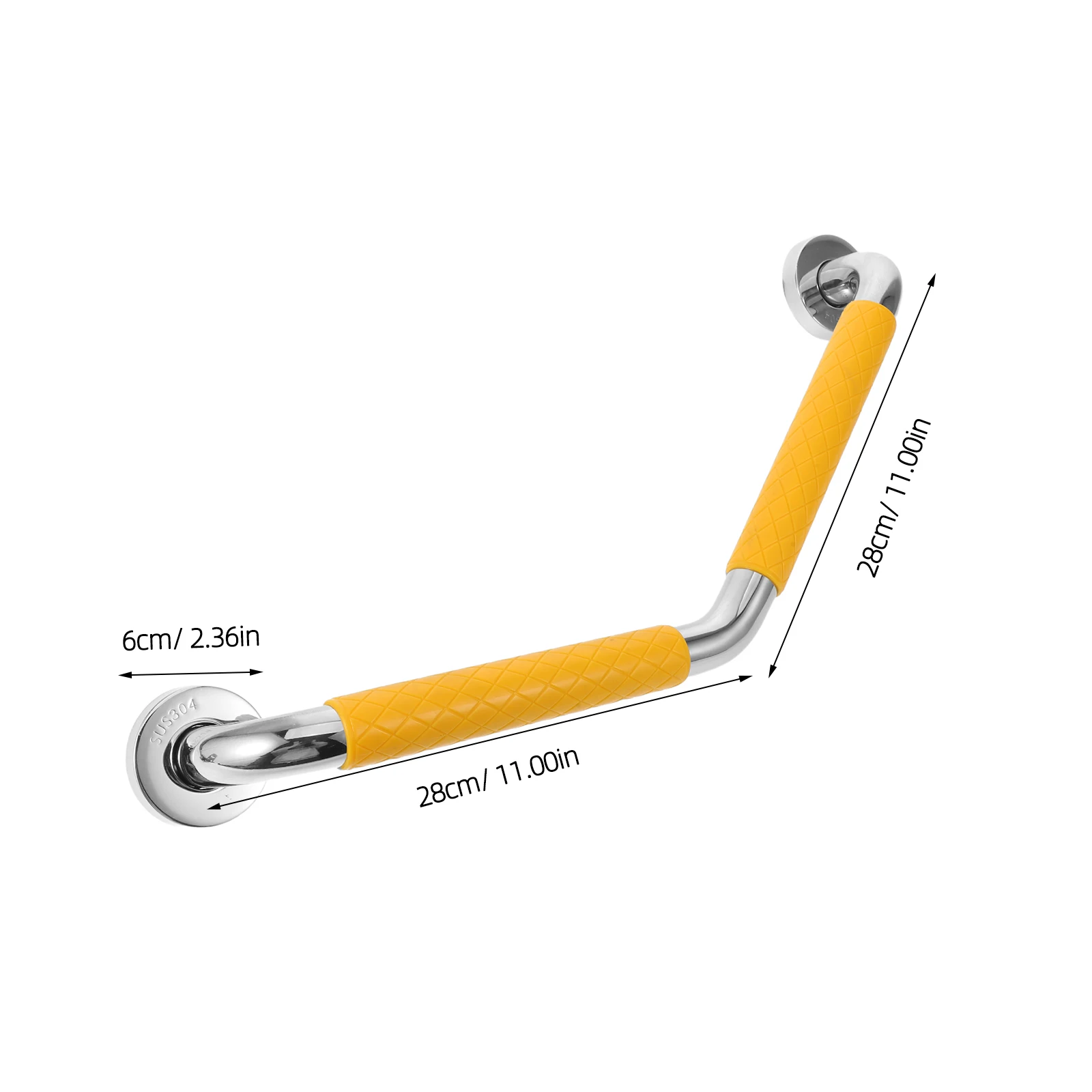 28Cm Wall Mounted Stainless Steel Grab Bar for Toilet Safety Handrail Anti-Slip Bathroom Support for Seniors Shower Use